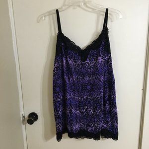 Lane Bryant 4x Black and Purple Cami